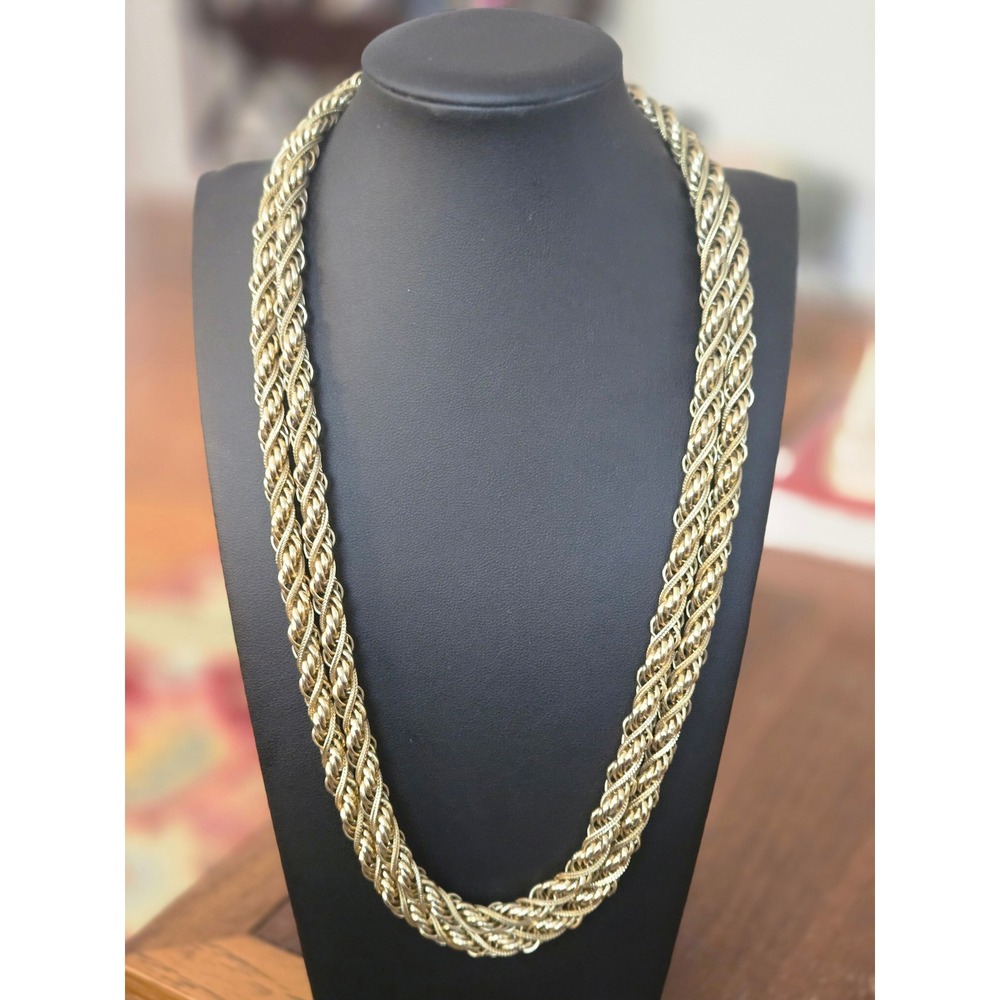 Long Twisted Rope Necklace Vintage Monet?